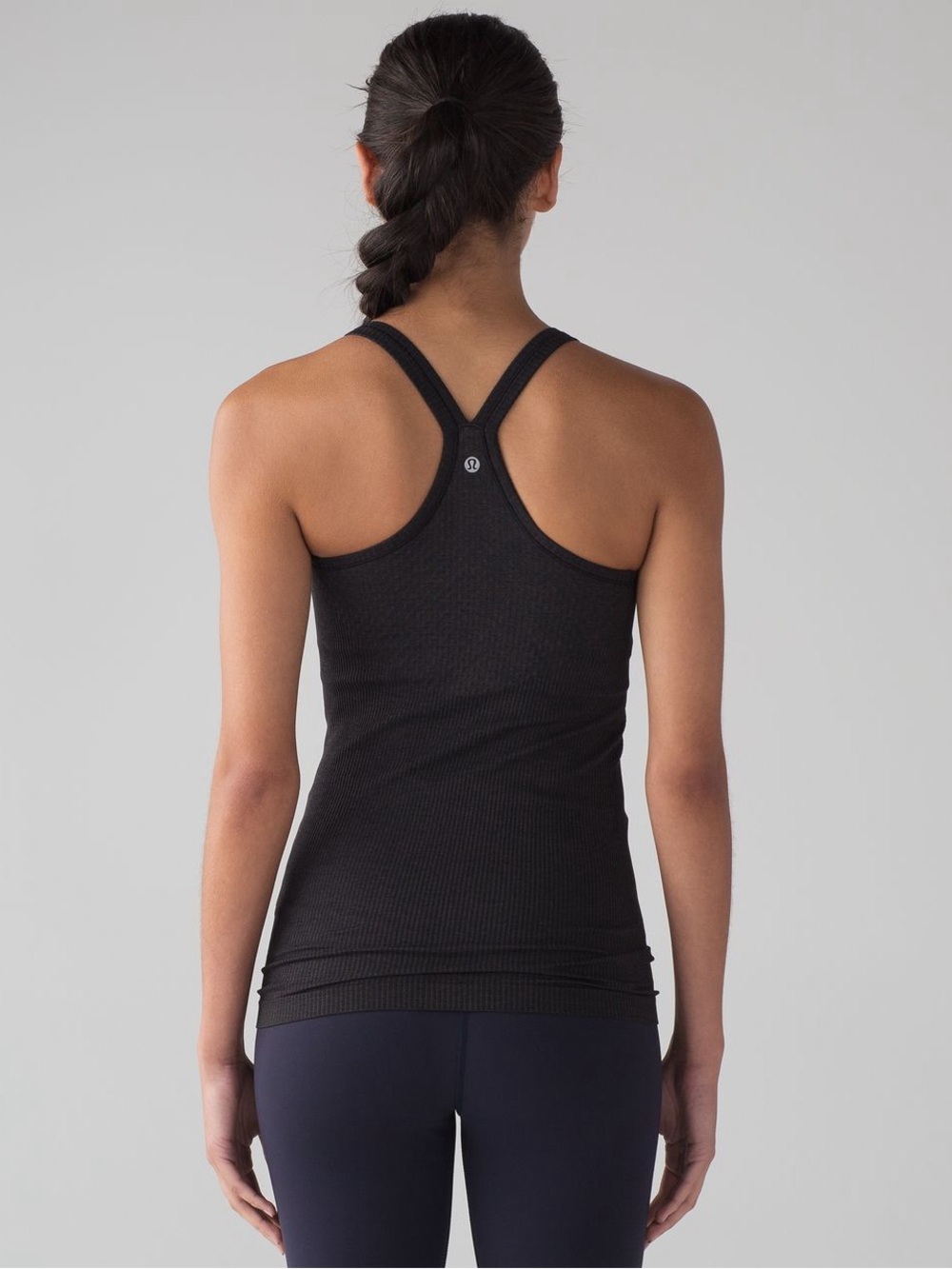 Lululemon Ebb to Street Tank Heathered Black Size 4 - Picture 2 of 4